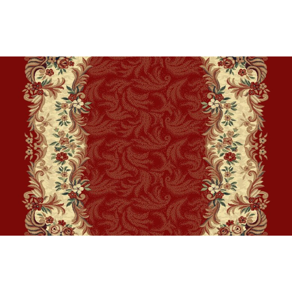 traversa3-decorativa-33160-rosu-bordura-florala Traversă Decorativă 33160 Grena - Bordură Florală - imagine 1